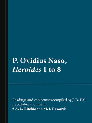 cover image of P. Ovidius Naso, Heroides 1 to 8